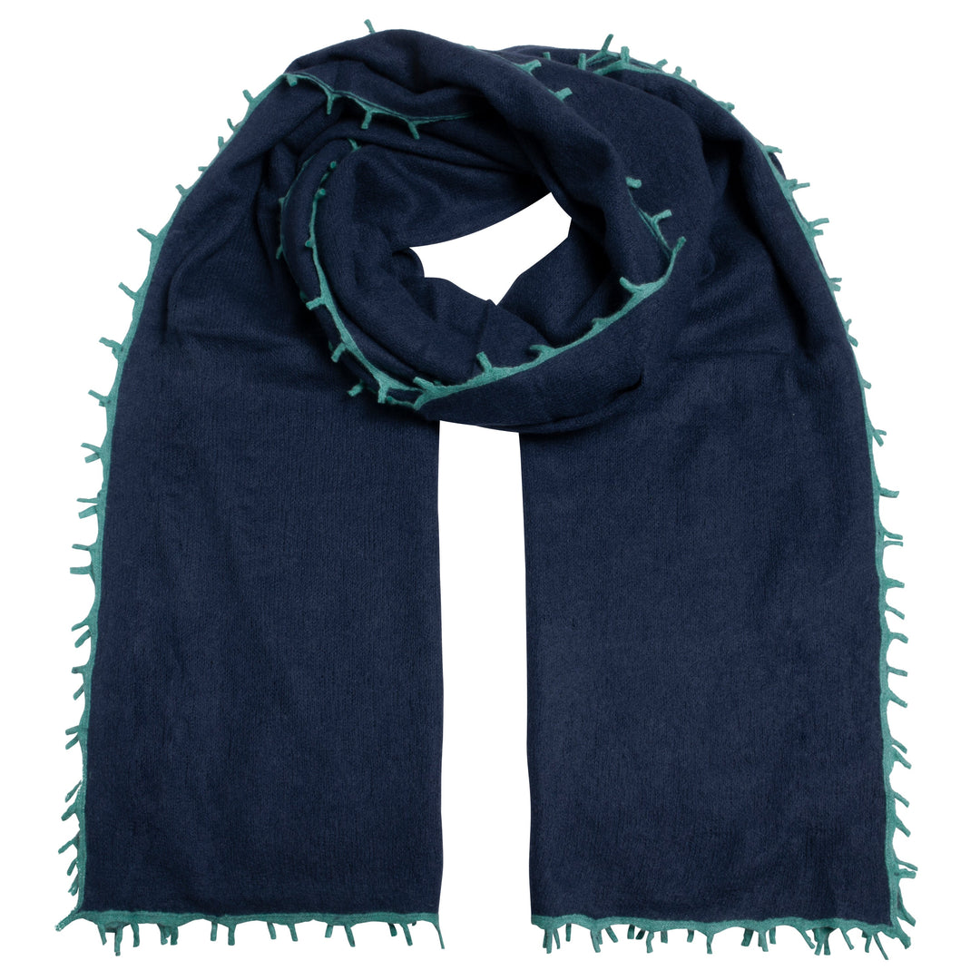 Cashmere Schal BiFeli-cs in Starry Nights mit Happy Spruce