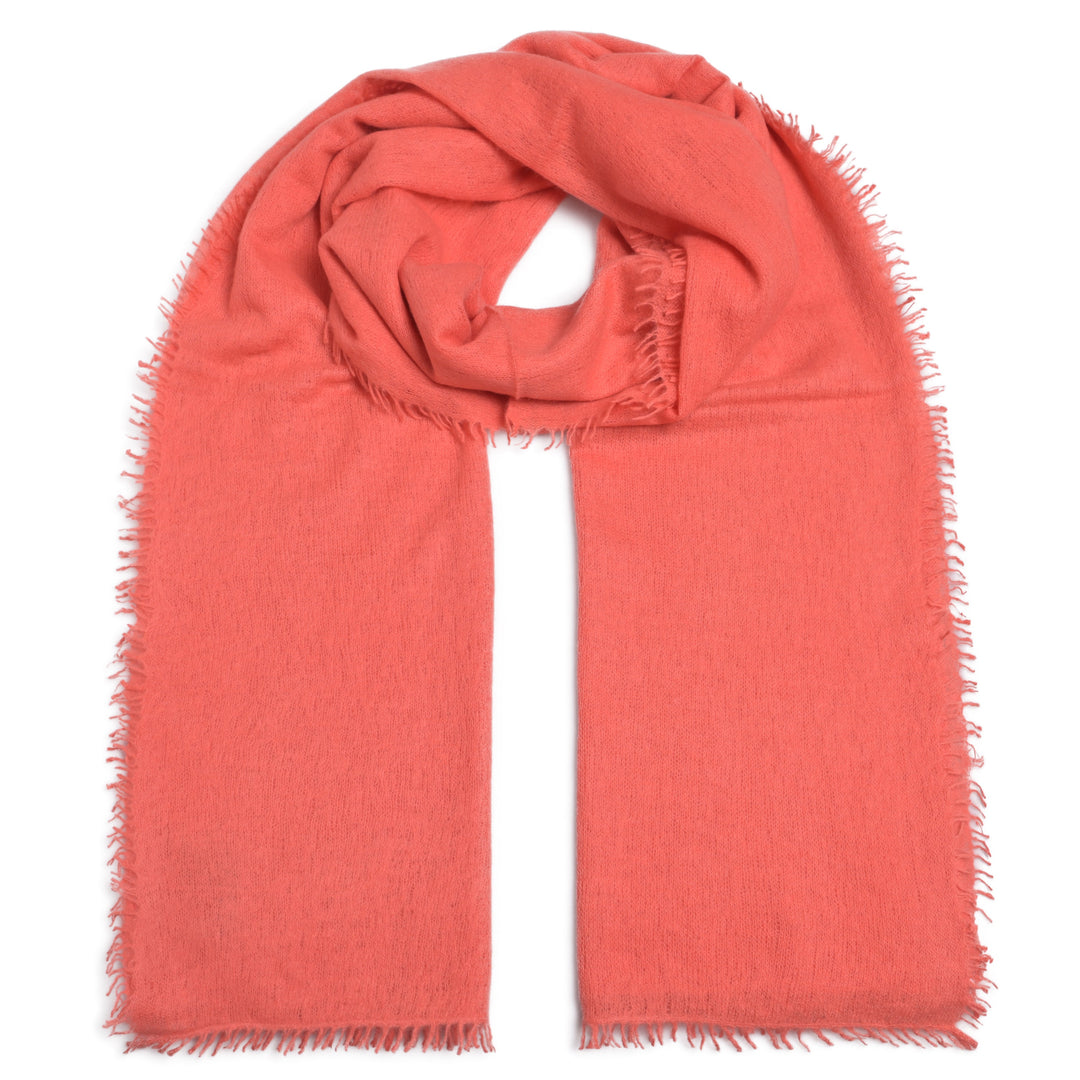 Kaschmir Schal für Damen aus reinem Cashmere in der Farbe Orange