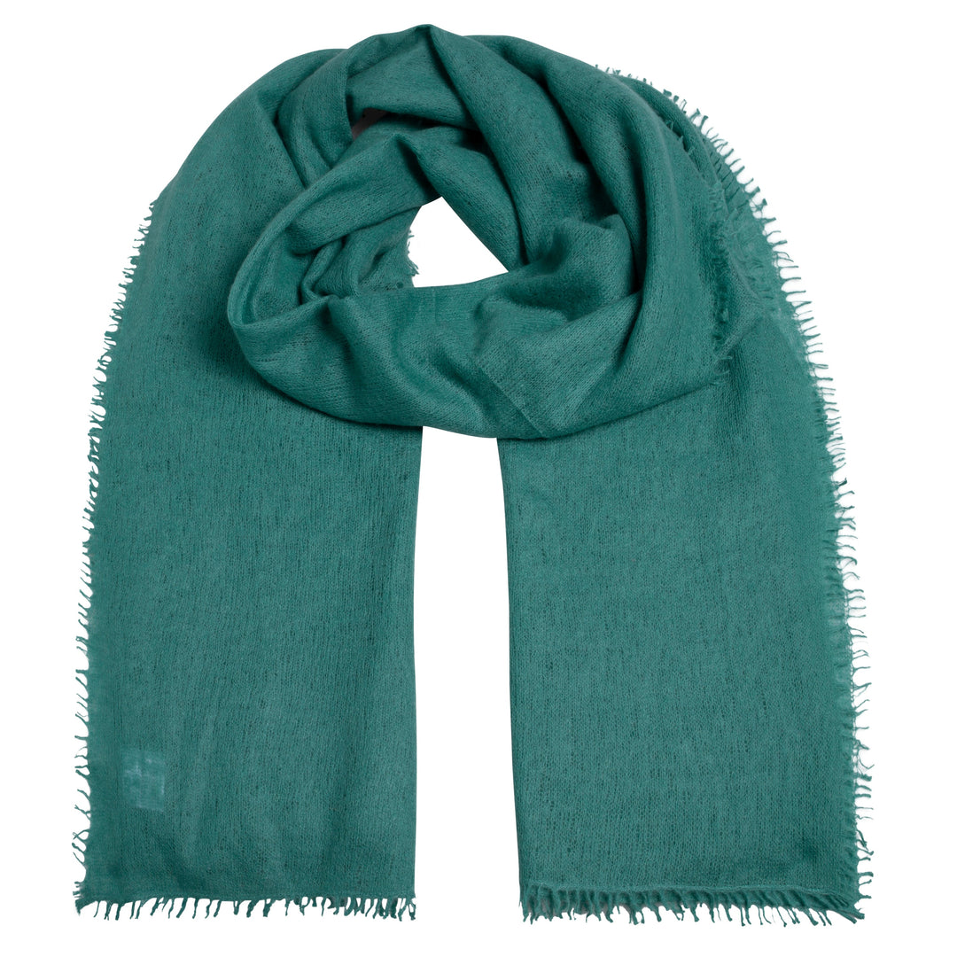 Kaschmir Schal für Damen aus reinem Cashmere in der Farbe Wald