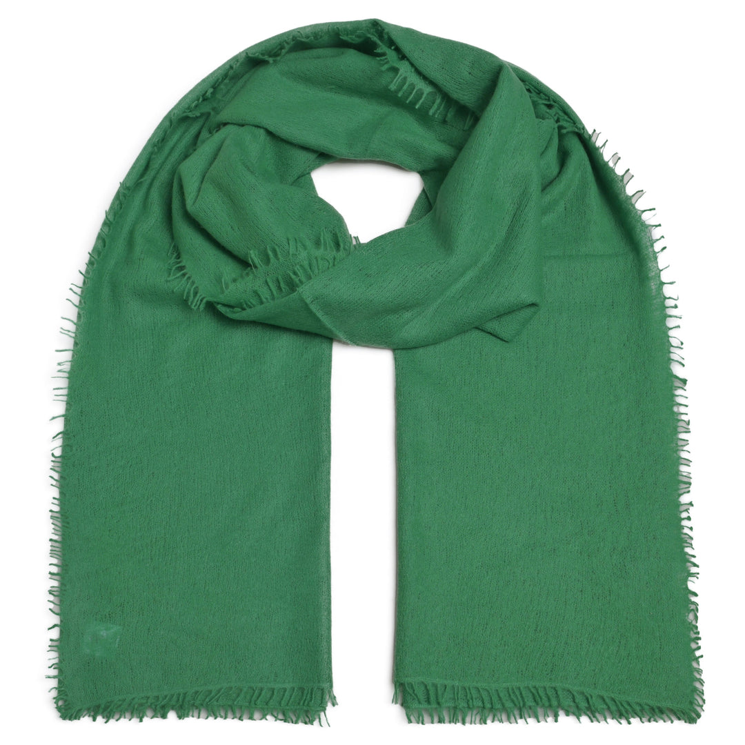 Kaschmir Schal für Damen aus reinem Cashmere in der Farbe Smaragd