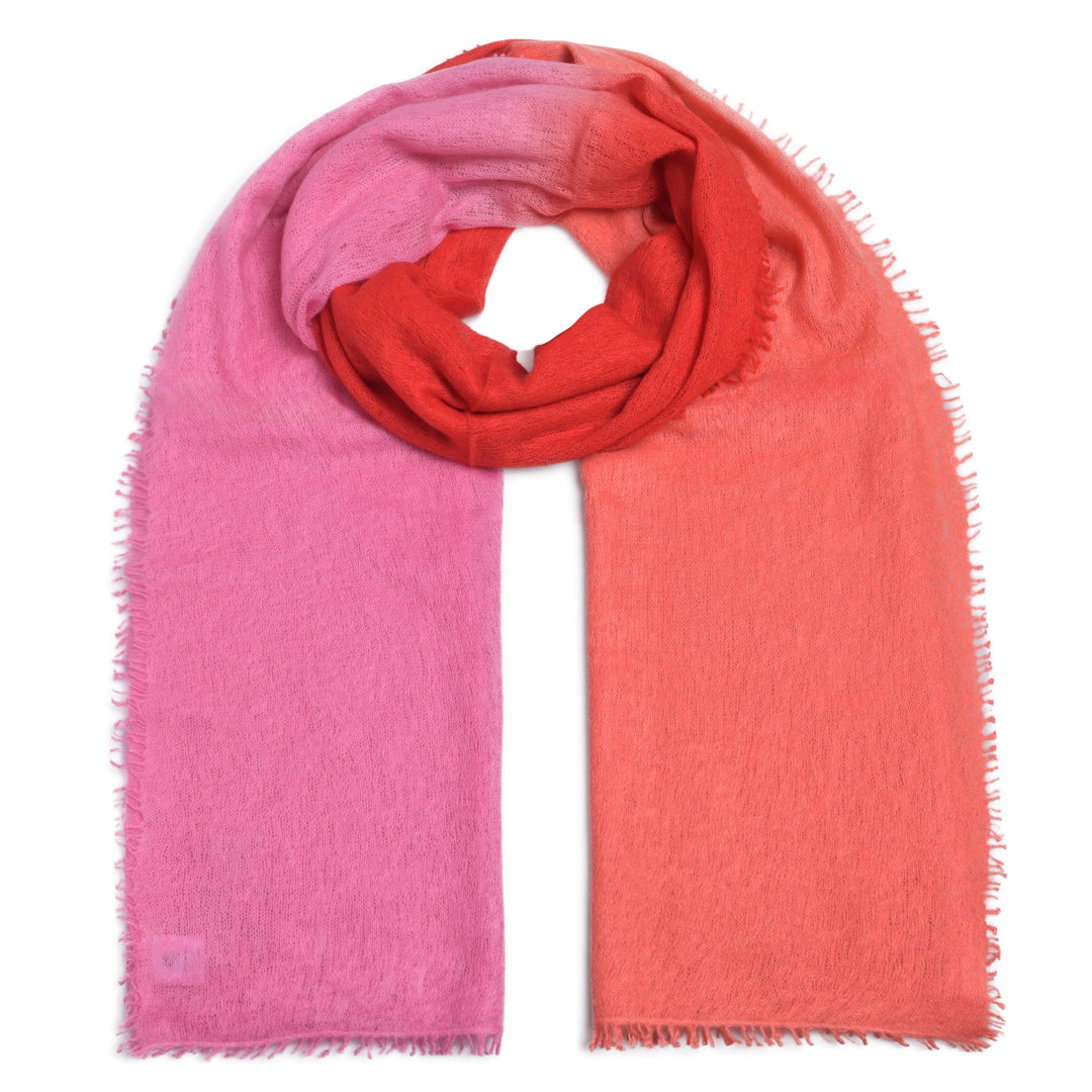 Cashmere Schal Tabita-cs mit Farbverlauf in Carneol
