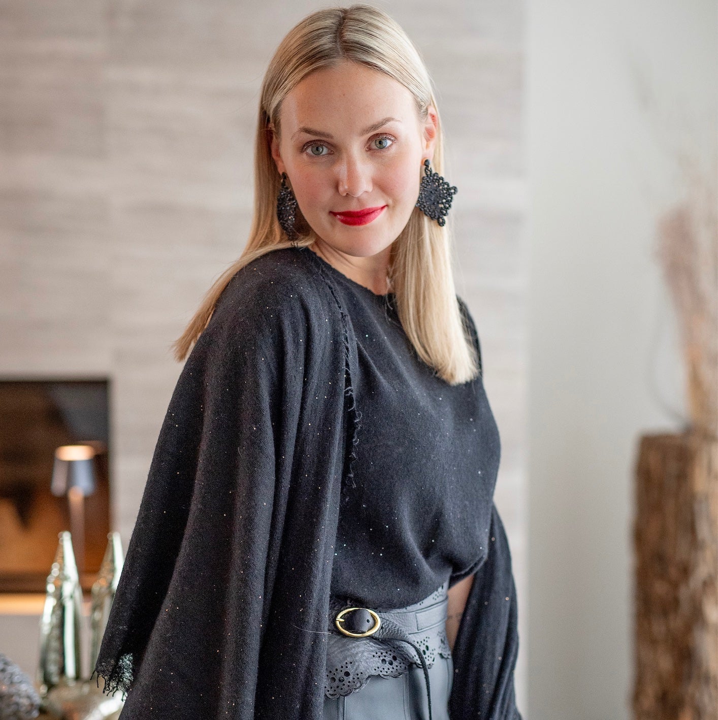 Glitzernde Kaschmir-Accessoires mit Lurex & Pailletten