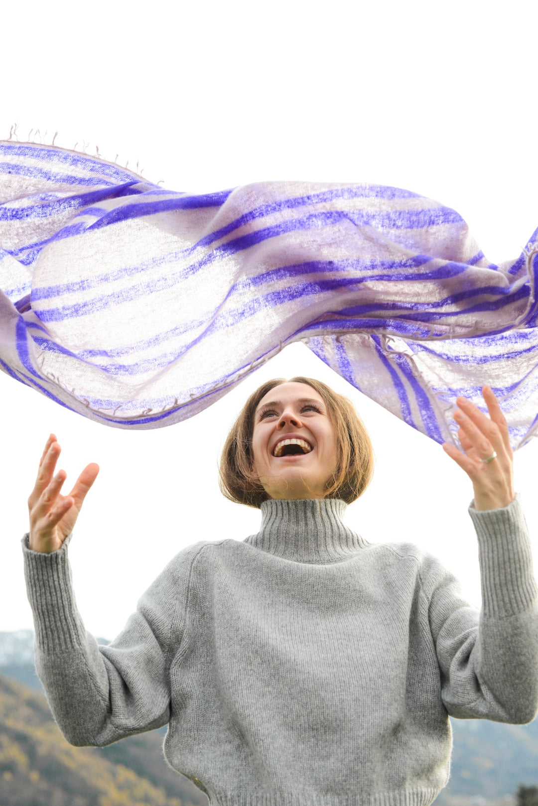 Cashmere Pullover Alex-cs in Hellgrau Meliert