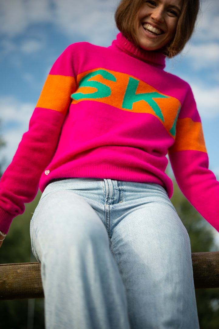 Cashmere Pullover Skiwell-cs in Pink