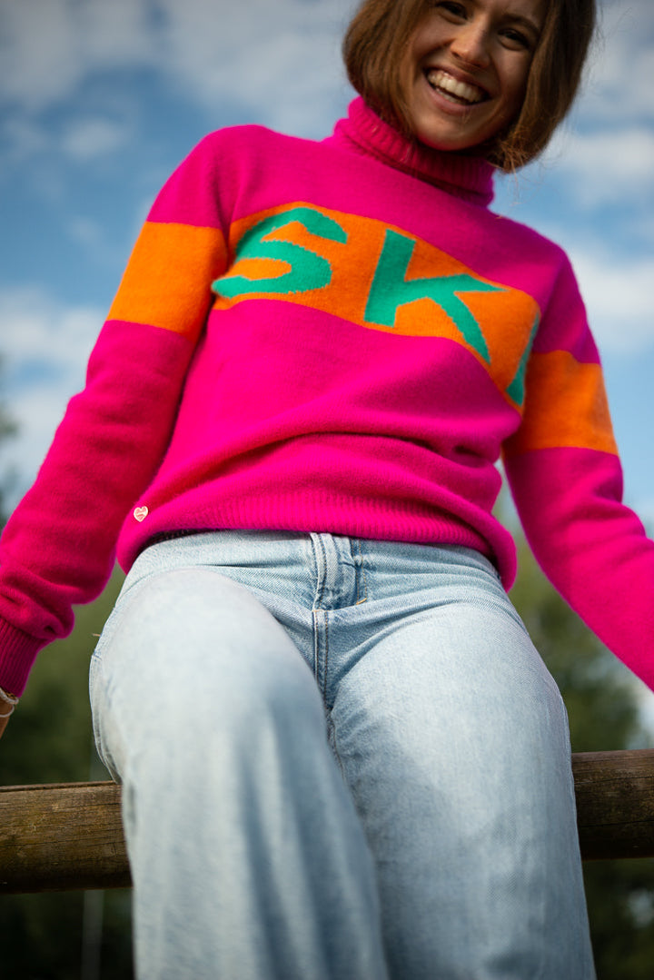 Cashmere Pullover Skiwell-cs in Pink