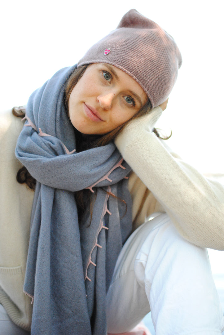 Cashmere Schal BiFeli-cs in Blue Bahia