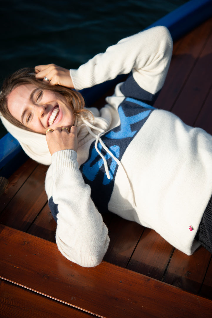 Cashmere Pullover Skiwell-cs in Ivory