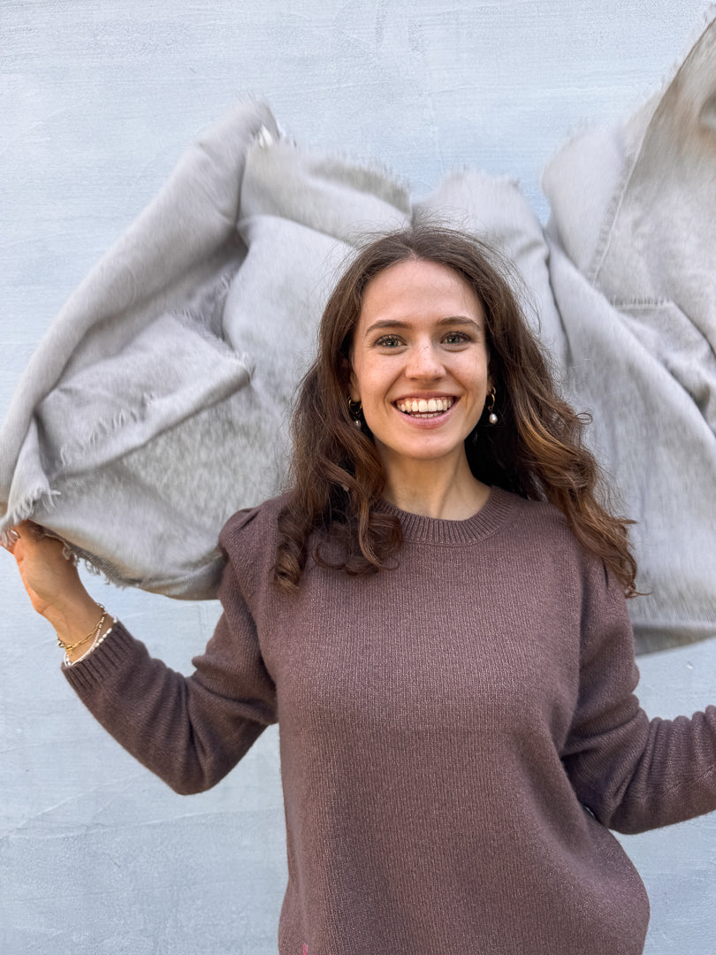 Cashmere Pullover Blair-cs mit Lurex in Earth