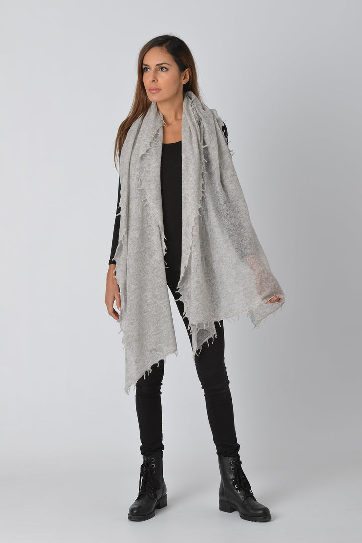 Cashmere Schal Feli-cs in Grau Meliert