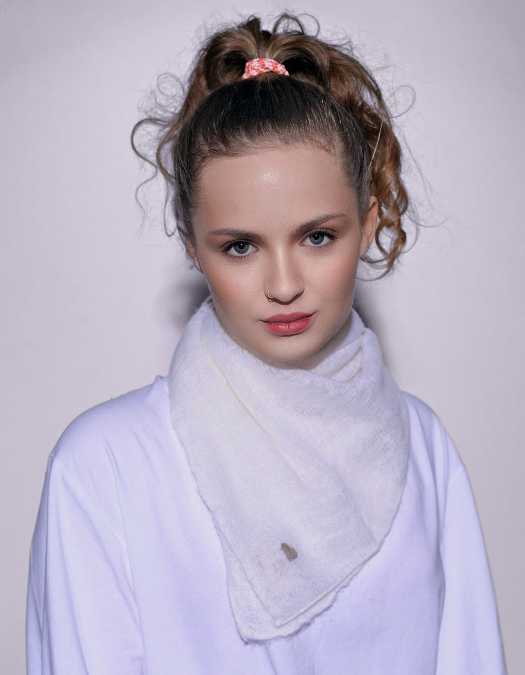 Cashmere Bandana Heart-cs in Vanille