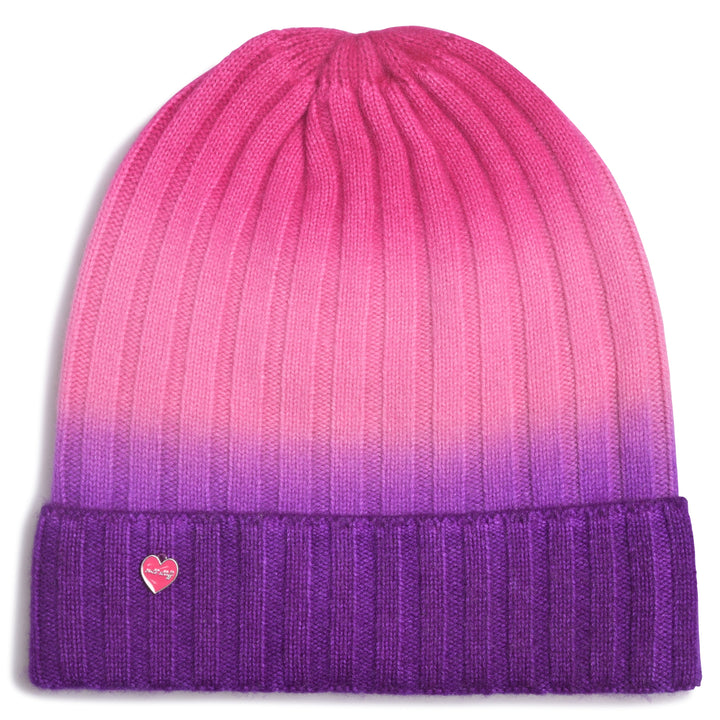 Cashmere Mütze Tabita-cs mit Farbverlauf in Bubblegum