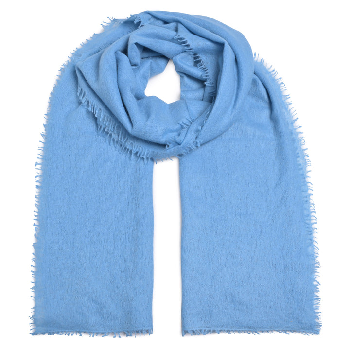Kaschmir Schal für Damen aus reinem Cashmere in der Farbe Blau