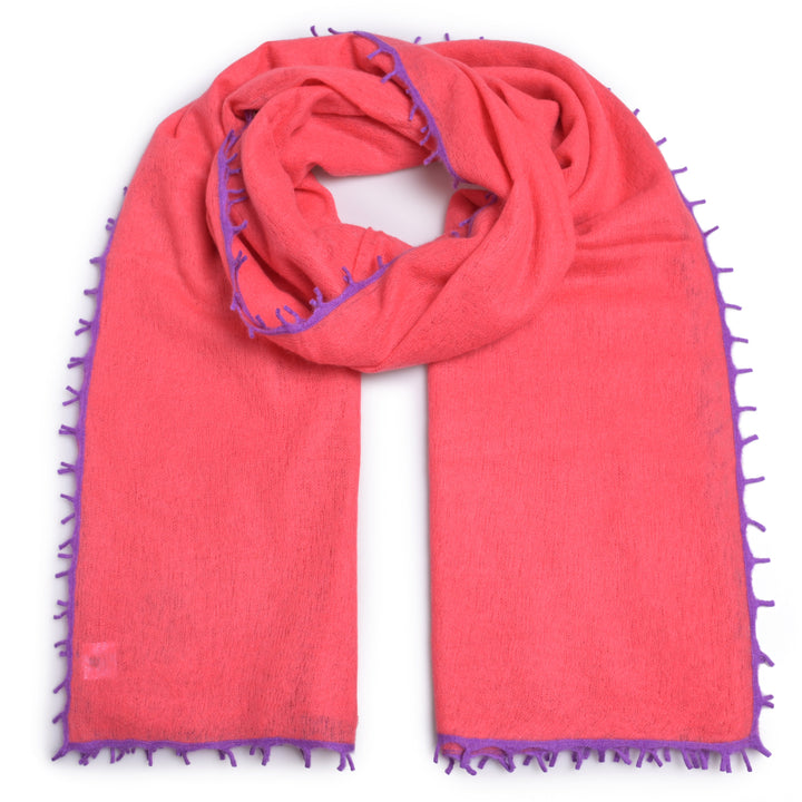 Cashmere Schal BiFeli-cs in Pink Grapefruit