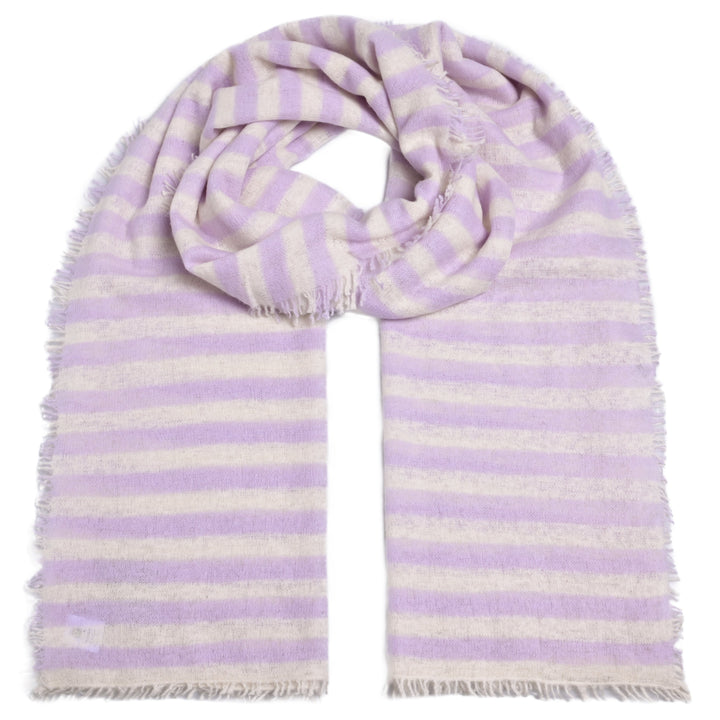 Cashmere Schal Stripe-cs in Lavender Mist