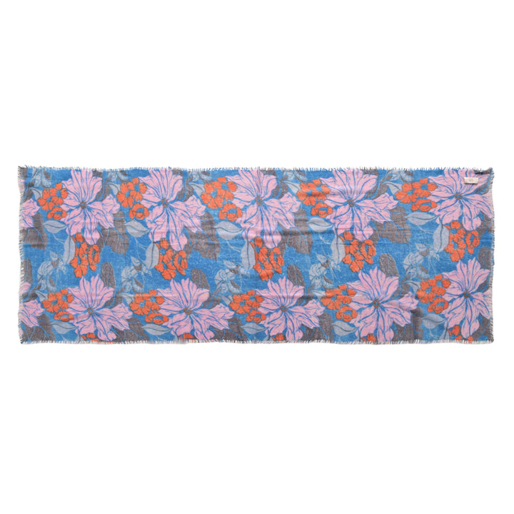 Cashmere Schal Flowergarden-cs in Aquarius
