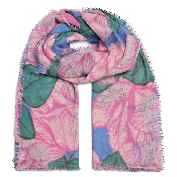 Cashmere Schal Roses-cs in Aquarius
