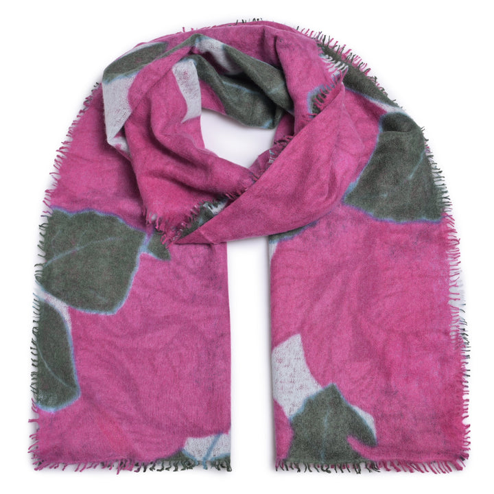 Cashmere Schal Roses-cs in Poppy Fuchsia