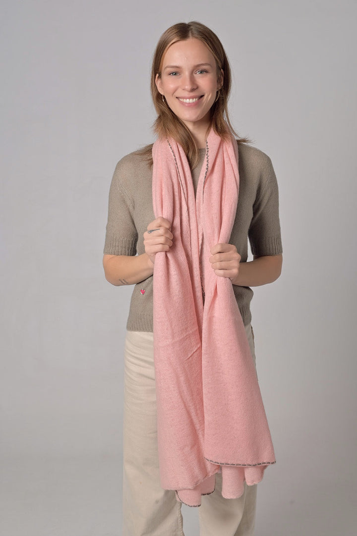 Cashmere Schal Edgar-cs in Rosy Quartz