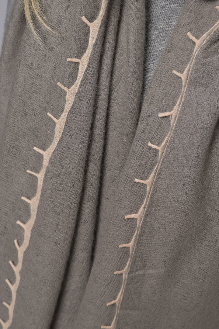 Cashmere Schal BiFeli-cs in Grey Flannel