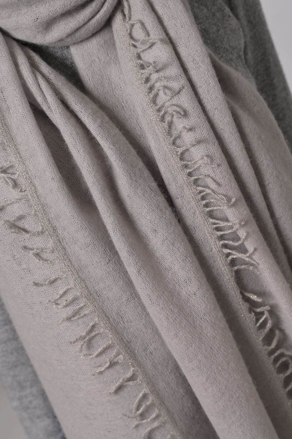 Cashmere Schal BiFeli-cs Lurex in Ash