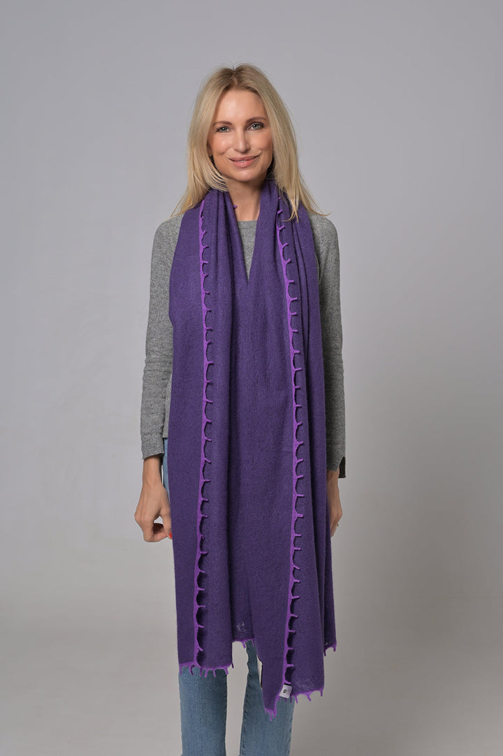 Cashmere Schal BiFeli-cs in Purple Nights
