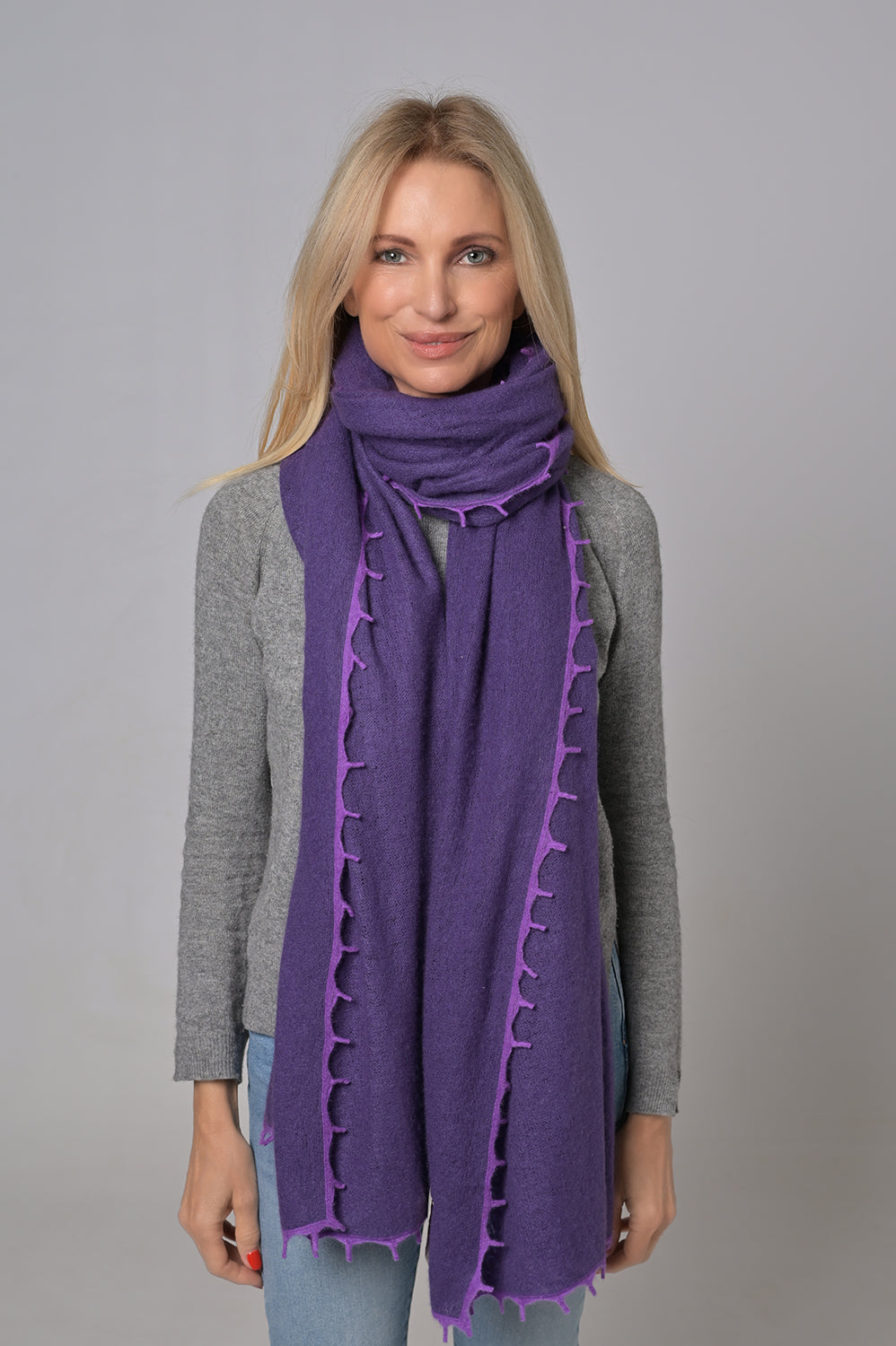 Cashmere Schal BiFeli-cs in Purple Nights