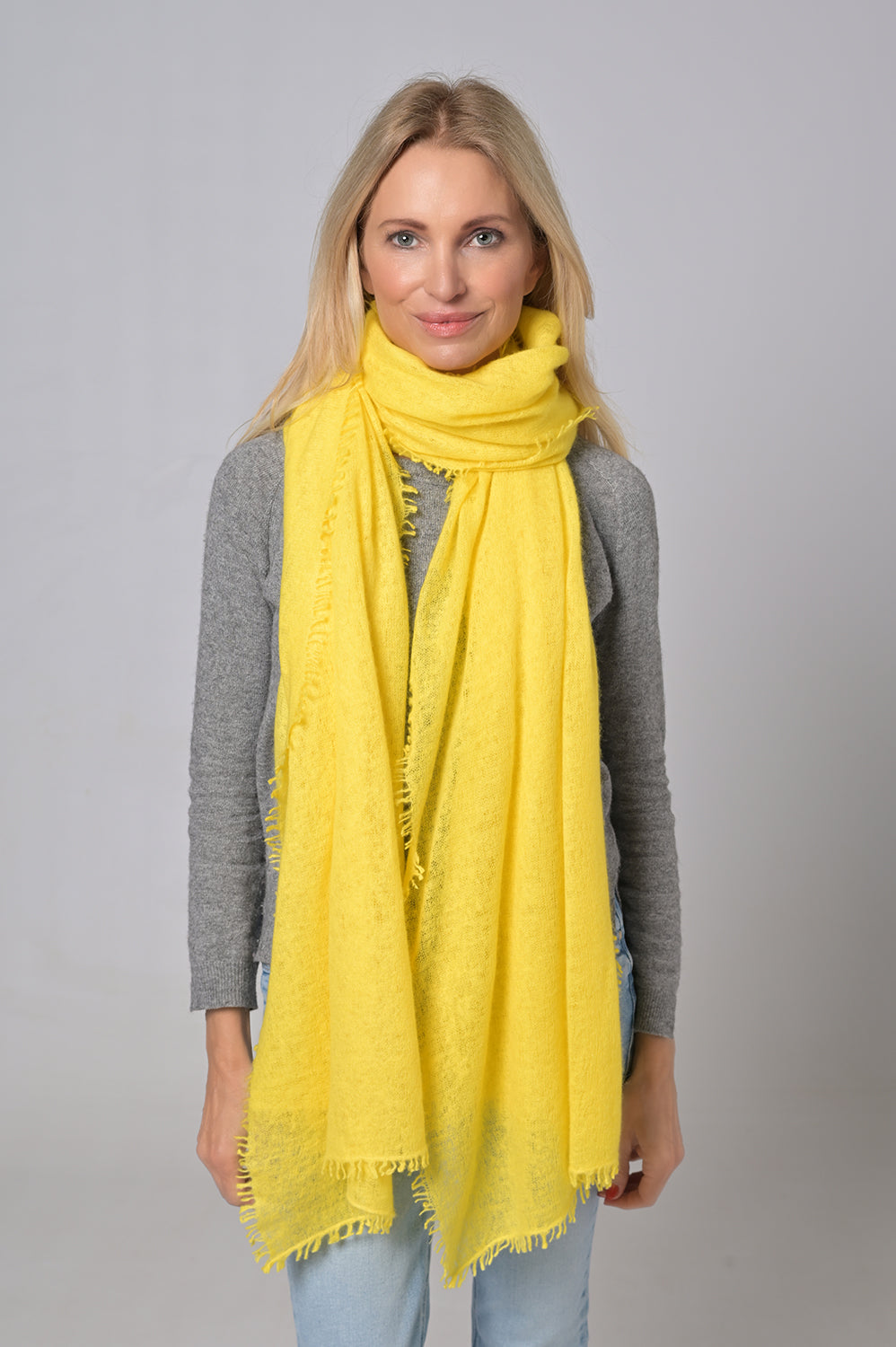 Cashmere Schal Feli-cs in Yellow Lilly