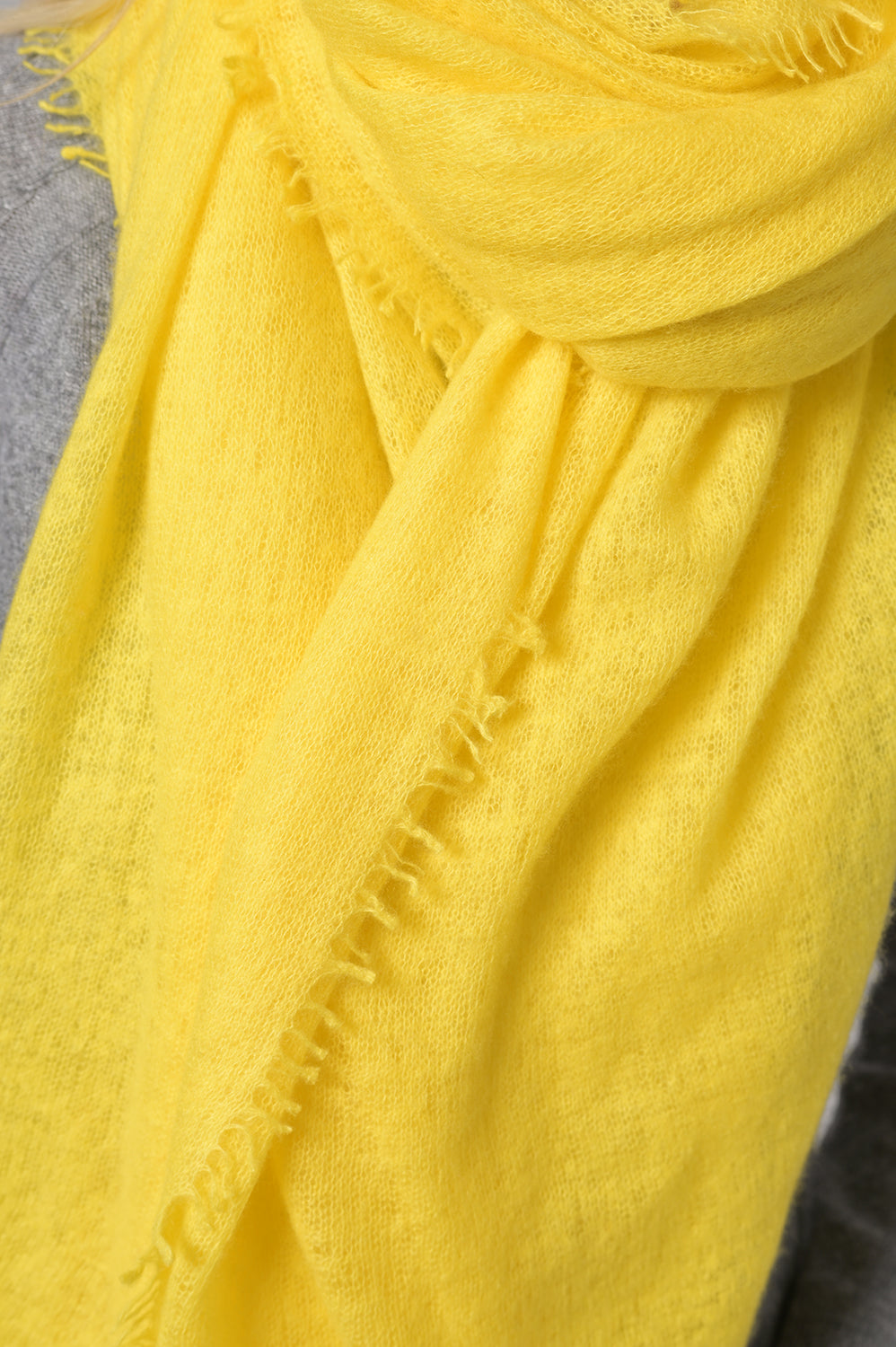 Cashmere Schal Feli-cs in Yellow Lilly