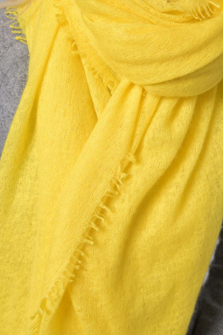 Cashmere Schal Feli-cs in Yellow Lilly
