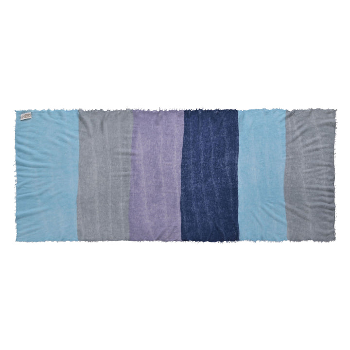 Cashmere Schal Stripe-cs Multi in Blue Bahia