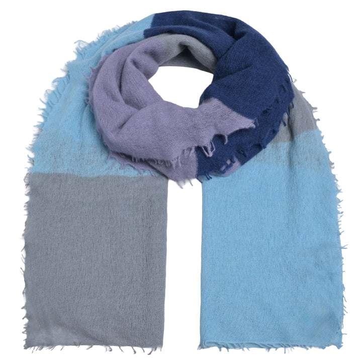 Cashmere Schal Stripe-cs Multi in Blue Bahia