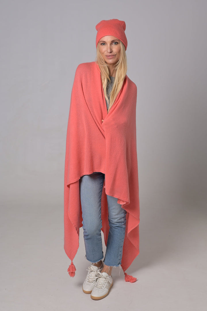 Cashmere Beanie Mia-cs in Pink Grapefruit