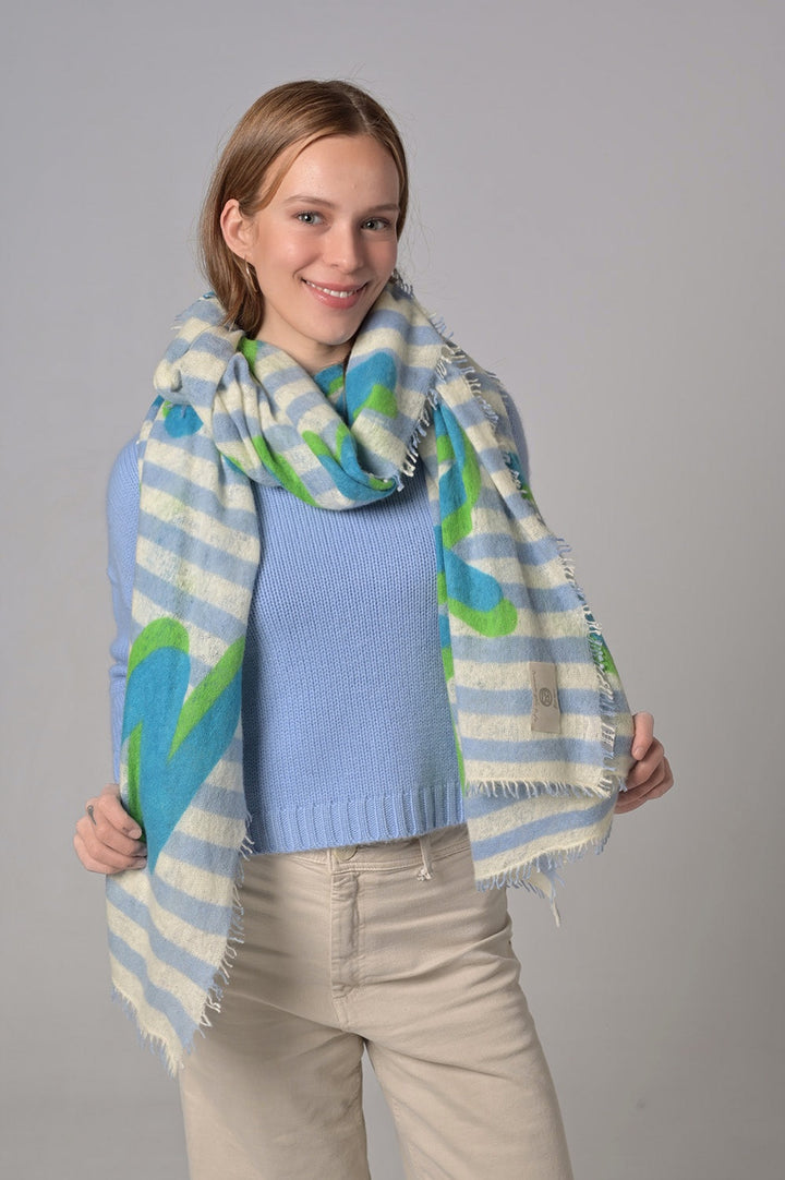 Cashmere Schal Much More Amore-cs in Milky Sky