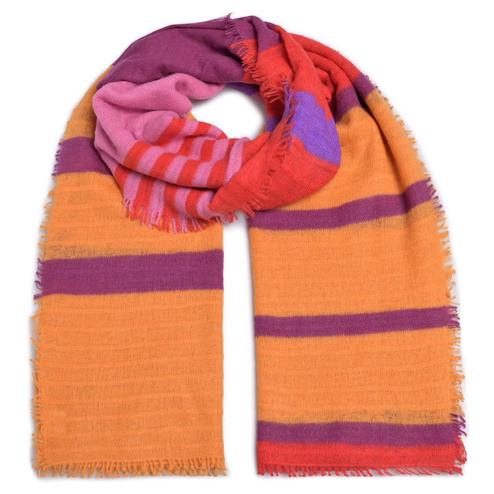 Cashmere Schal Unevi-cs in Lipstick