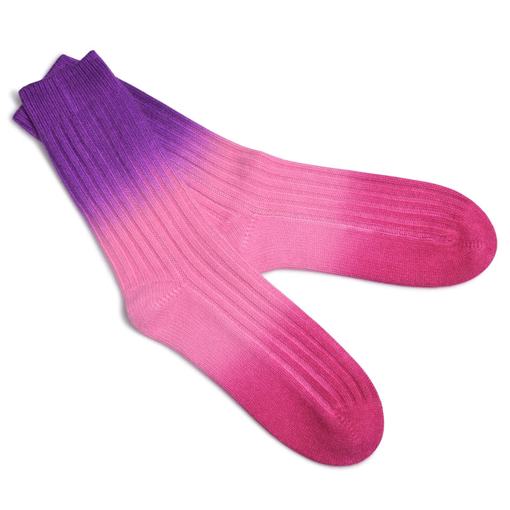 Cashmere Socken Tabita-cs mit Farbverlauf in Bubblegum