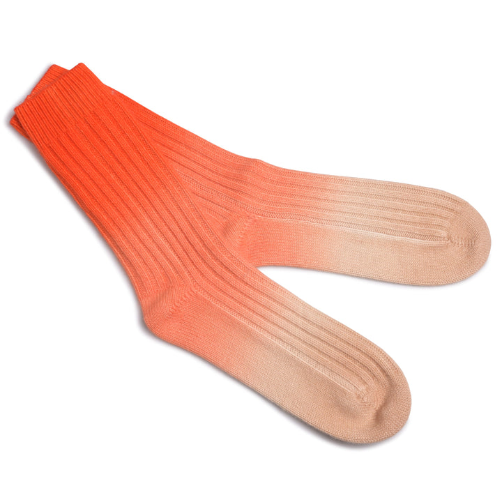 Cashmere Socken Tabita-cs mit Farbverlauf in Pumkin