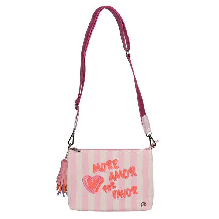 Cosmetic Bag Stripe-cs in Strawberry Shake