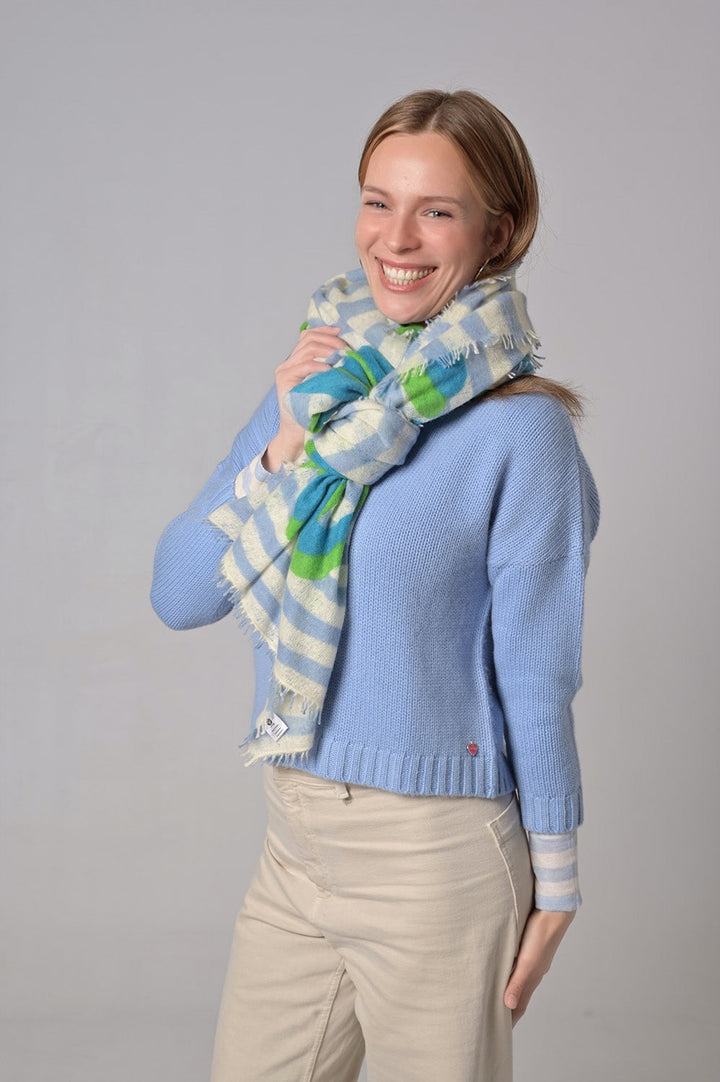 Cashmere Schal Much More Amore-cs in Milky Sky