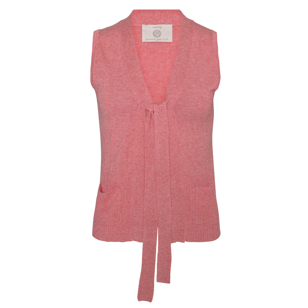 Leichte Kaschmir Strickweste für Damen mit klassischem Schnitt