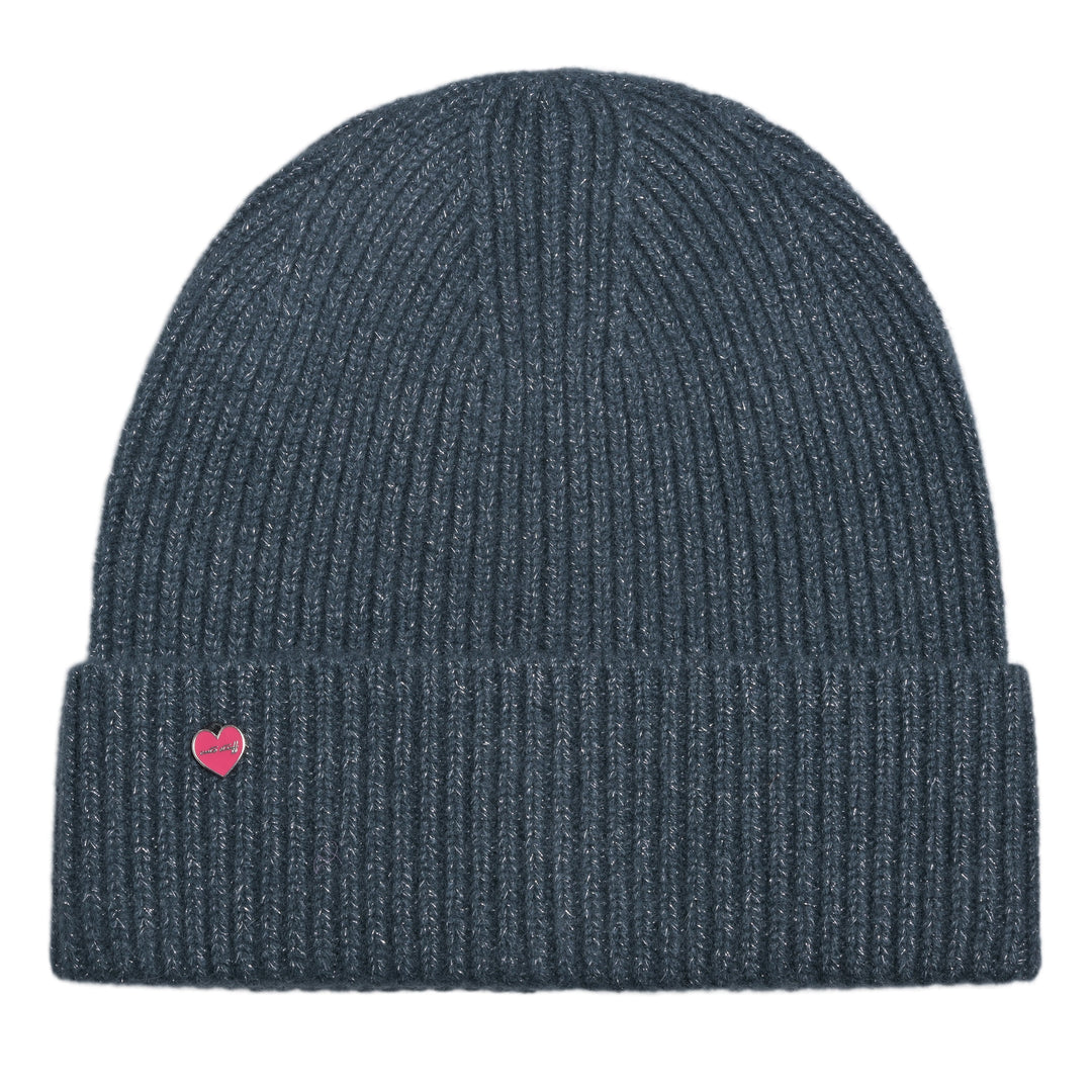 Elegante Damenmütze aus 98 % Kaschmir und 2 % Lurex, warm und kratzfrei, handmade in Nepal