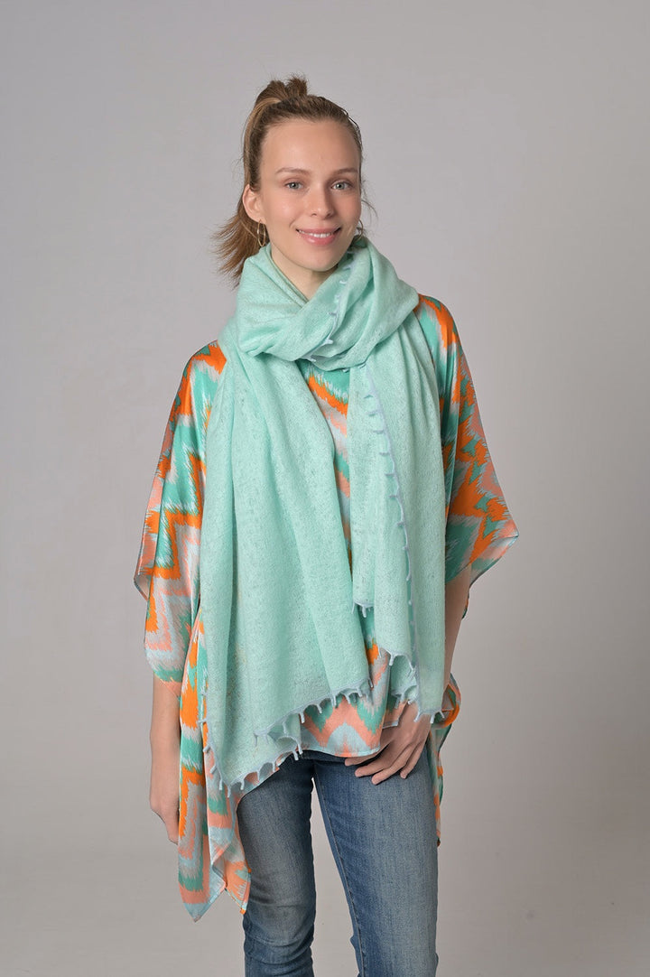 Cashmere Schal BiFeli-cs in Caribbean Sea