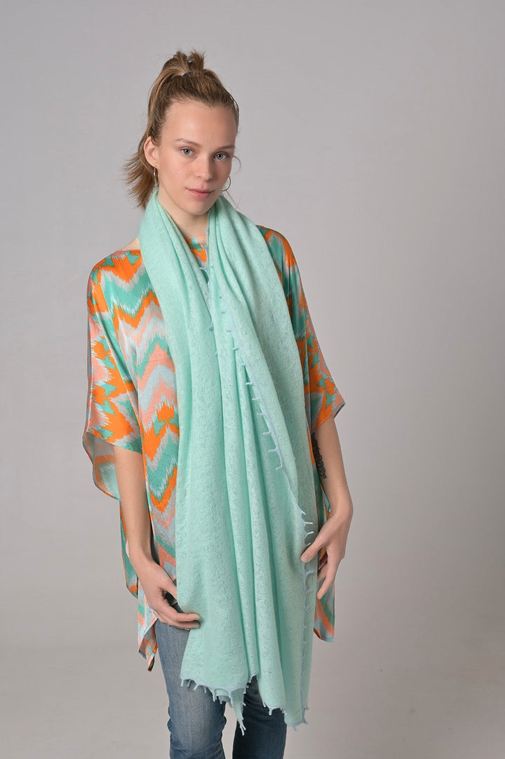Cashmere Schal BiFeli-cs in Caribbean Sea