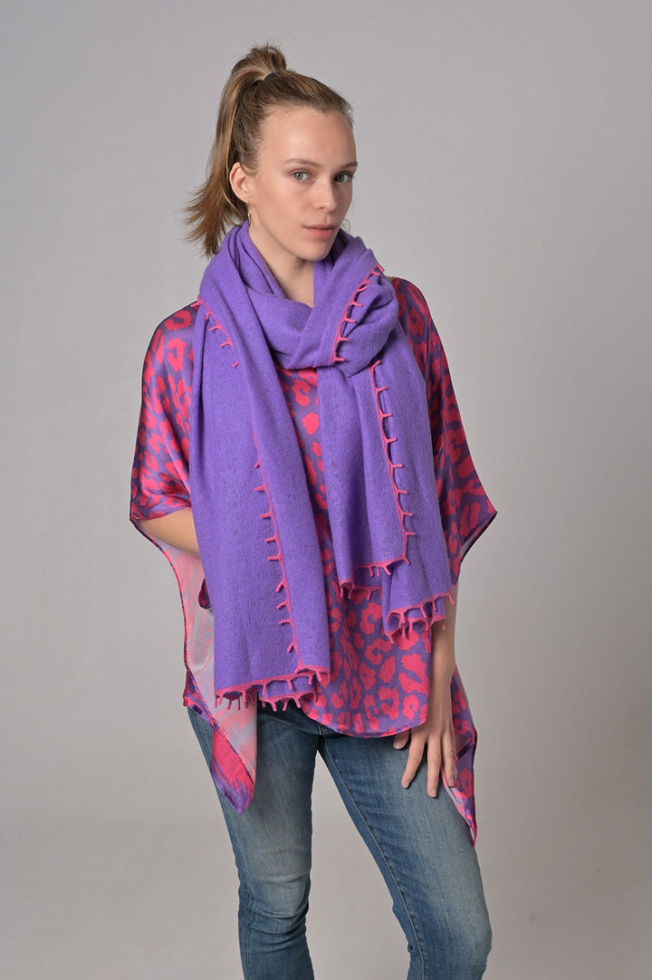 Cashmere Schal BiFeli-cs in Passion Flower