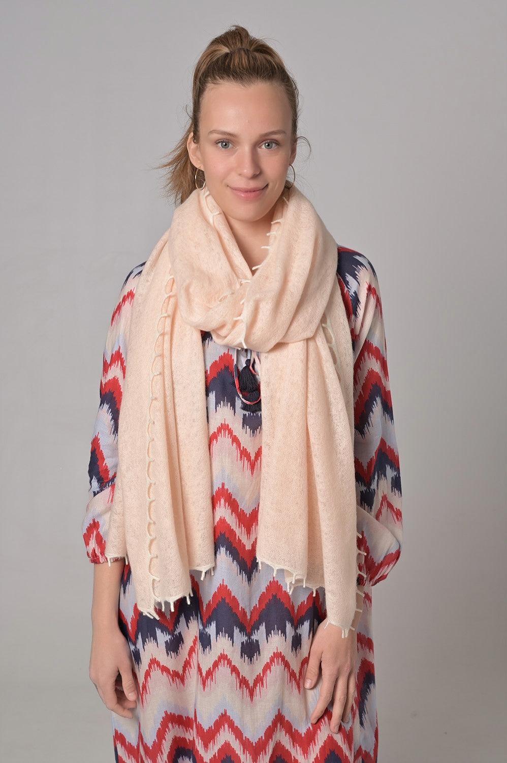 Cashmere Schal BiFeli-cs in Strawberry Cheesecake