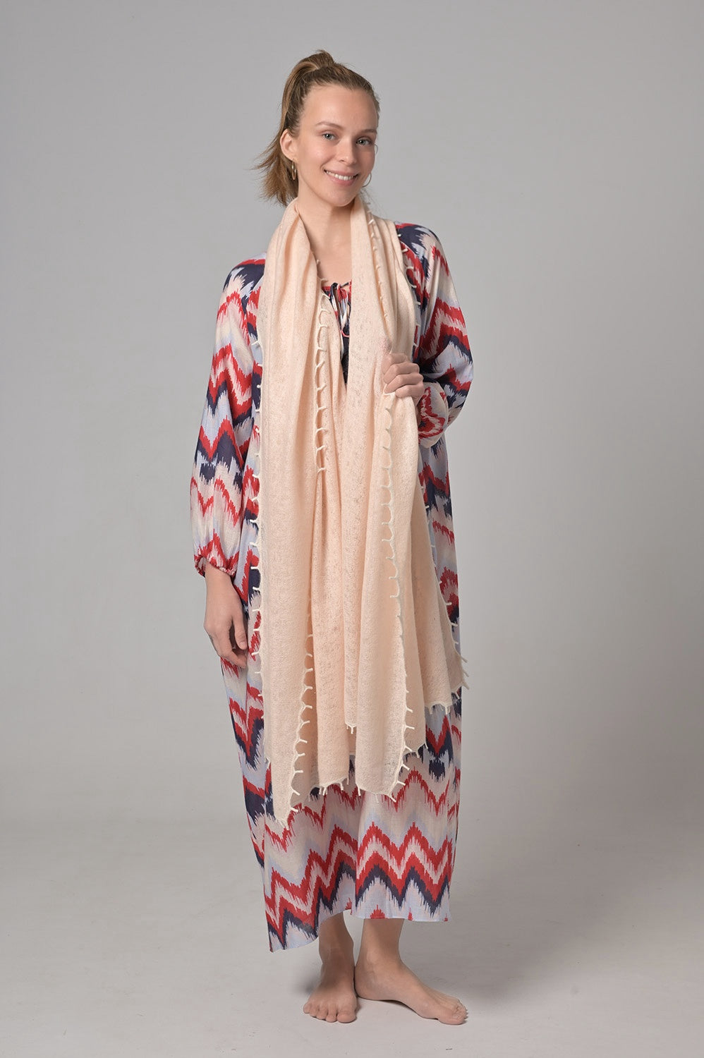 Cashmere Schal BiFeli-cs in Strawberry Cheesecake