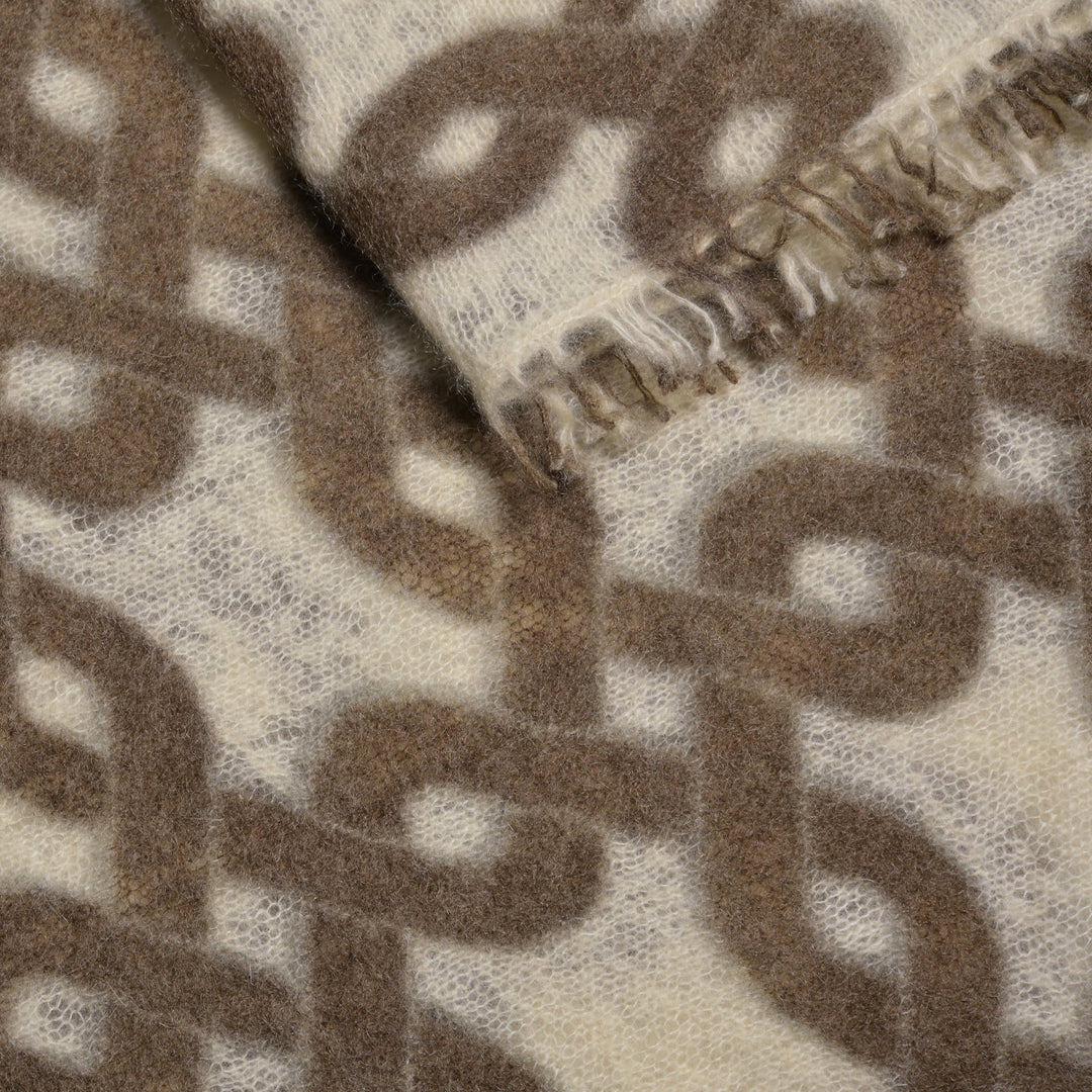 Cashmere Schal Chain-cs in Ivory