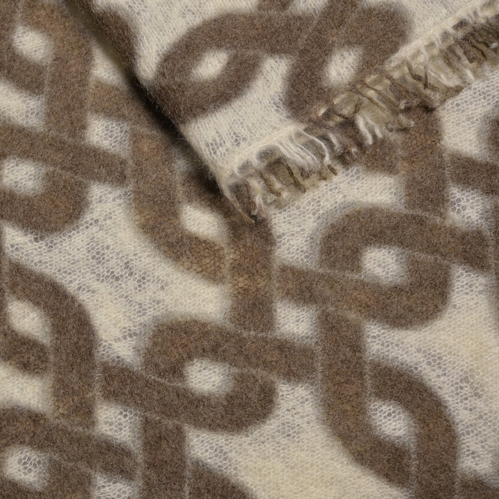 Cashmere Schal Chain-cs in Ivory