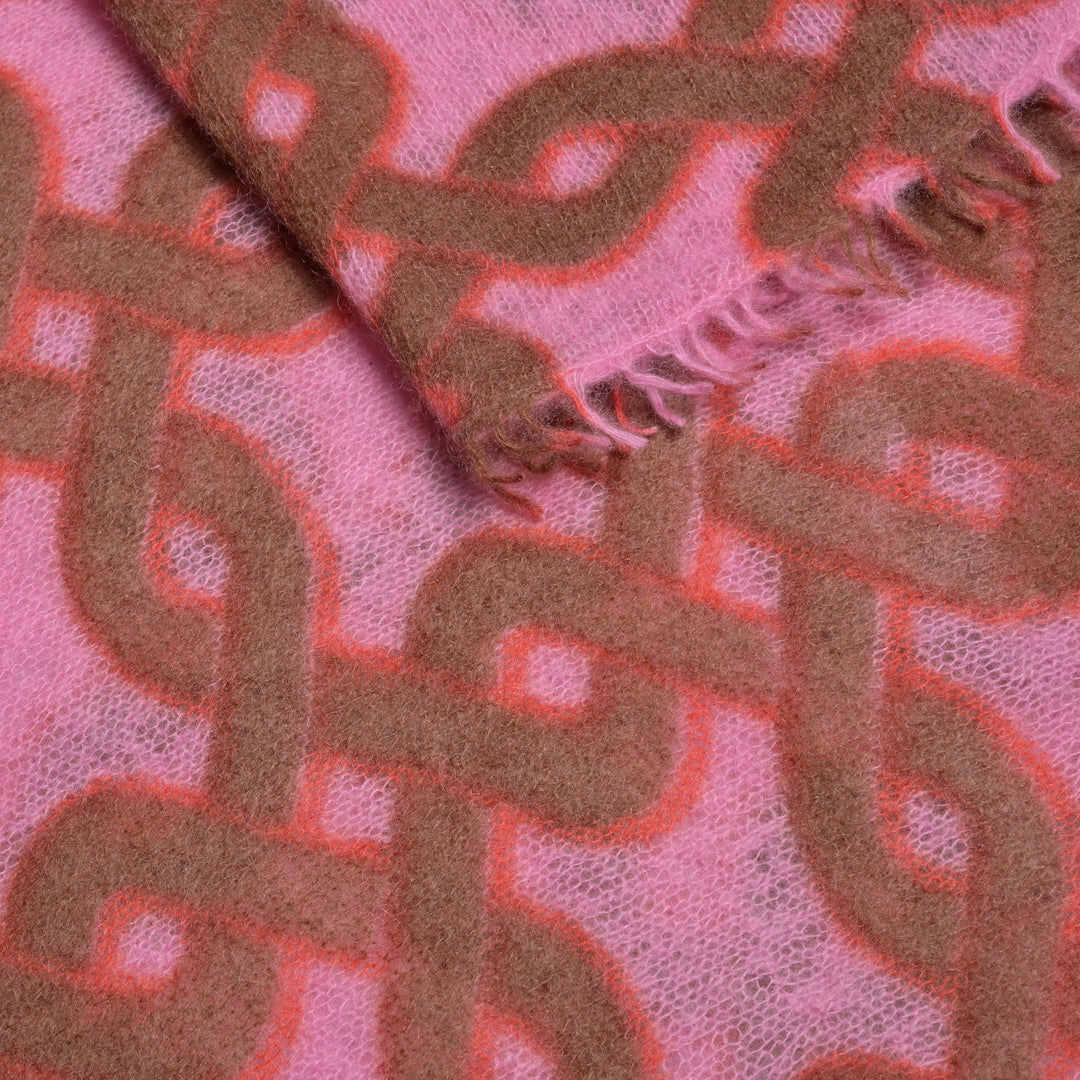 Cashmere Schal Chain-cs in Pink