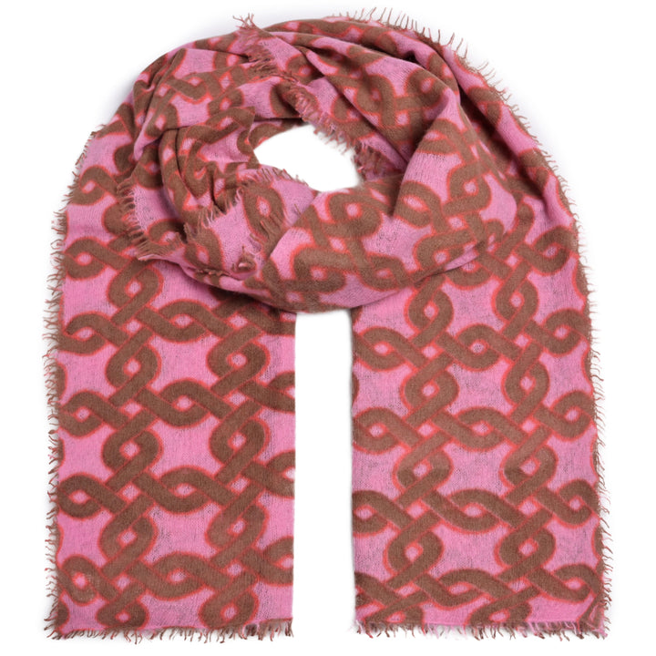 Cashmere Schal Chain-cs in Pink
