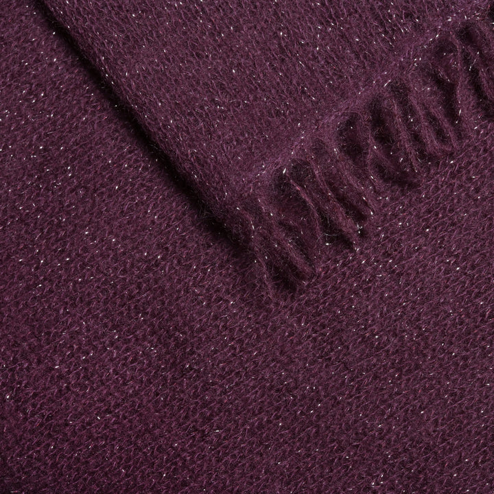 Cashmere Bandana Blair-cs mit Lurex in Aubergine